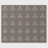 Uw Logo Retro-Modern Modern Beige & Lichtgrijs Cadeaupapier (Vlak)