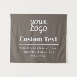 Uw Logo Retro-Modern Modern Beige & Lichtgrijs Wandkleed