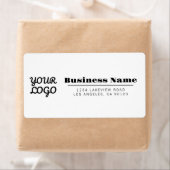 Uw Logo Retro-Modern Stijl Wit Terugkeeradres Etiket (Insitu)