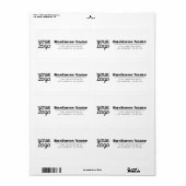 Uw Logo Retro-Modern Stijl Wit Terugkeeradres Etiket (Full Sheet)