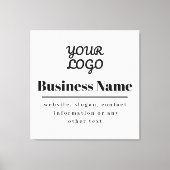 Uw Logo Retro-Modern Wit & Zwart Canvas Afdruk (Voorkant)