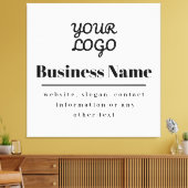 Uw Logo Retro-Modern Wit & Zwart Canvas Afdruk (Insitu (Woonkamer))