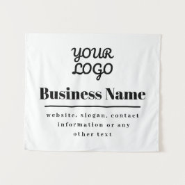 Uw Logo Retro-Modern Wit & Zwart Wandkleed