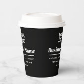 Uw Logo Retro-Modern Zwart & Wit Papieren Bekers (Links)