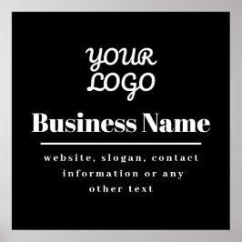 Uw Logo Retro-Modern Zwart & Wit Poster