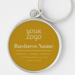 Uw Logo Retro-Moderne Donker- & Lichtgoud Sleutelhanger
