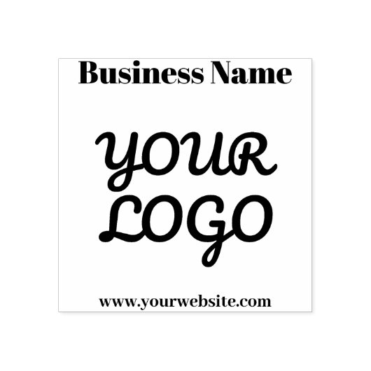 Uw Logo Retromodern Rubberstempel (Afrduk)