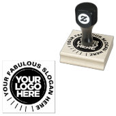 Uw Logo Ronde en vetgedrukte rubberen inktstempel Rubberstempel (Gestempeld)