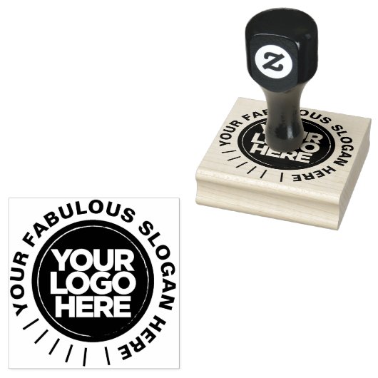 Uw Logo Ronde en vetgedrukte rubberen inktstempel Rubberstempel (Gestempeld)