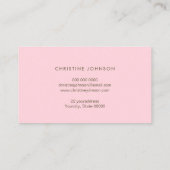 uw logo roze achtergrond visitekaartje (Achterkant)