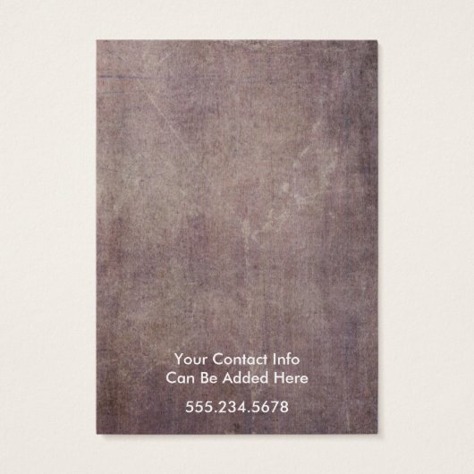 Uw Logo Rustic Grunge Earring Holder Kaart (Achterkant)