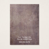 Uw Logo Rustic Grunge Ketting Holder Kaart (Achterkant)