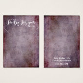 Uw Logo Rustic Raspberry Ketting Holder Kaart (Voorkant /achterkant)