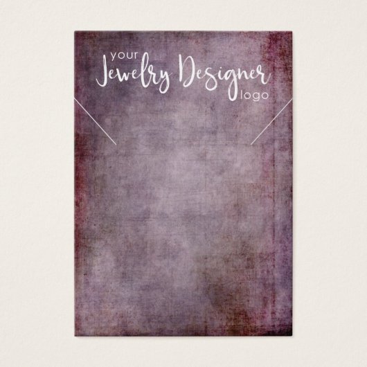 Uw Logo Rustic Raspberry Ketting Holder Kaart (Voorkant)