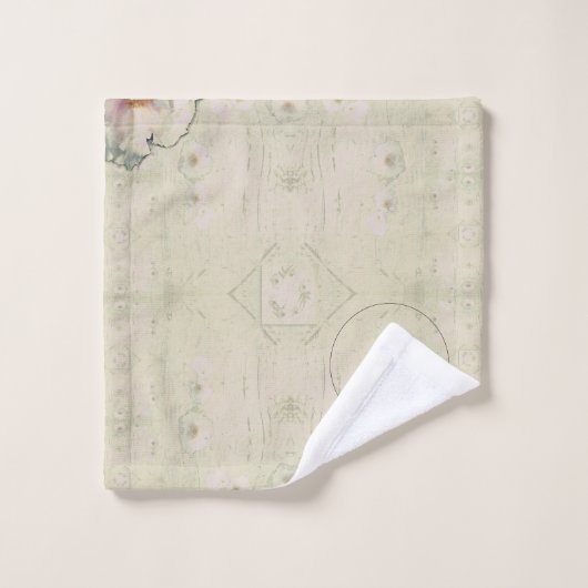Uw Logo rustieke Charm Tree Peony Bad Handdoek (Wasdoekje)