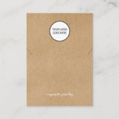 Uw Logo rustieke Kettingen sieraden display Kaart Visitekaartje (Voorkant)