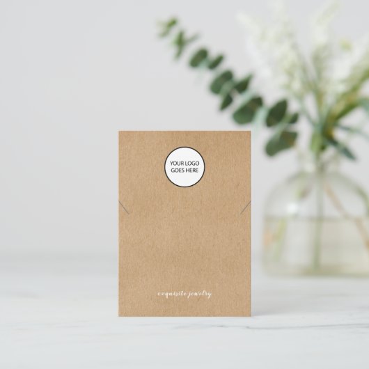 Uw Logo rustieke Kettingen sieraden display Kaart Visitekaartje (Staand voorkant)