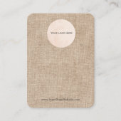 Uw Logo Rustige Burlap Shabby verouderd beeldscher Visitekaartje (Voorkant)