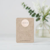Uw Logo Rustige Burlap Shabby verouderd beeldscher Visitekaartje (Staand voorkant)