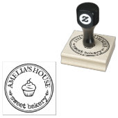 Uw Logo Rustige Ronde Rubberstempel (Gestempeld)