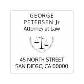 Uw logo | Schalen van Justice Advocaat Legal kanto Zelfinktende Stempel (Design)