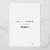 Uw Logo Schattigee taart van al bedrijfsverjaardag Folie Uitnodiging (Achterkant)