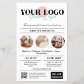 Uw Logo Services Schoonheidssalon Marketing Flyer (Voorkant)