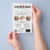 Uw Logo Services Schoonheidssalon Marketing Flyer (Hand)