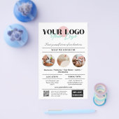 Uw Logo Services Schoonheidssalon Marketing Flyer (Enkel)