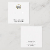 Uw Logo sieraden oorbel display Visitekaartje (Voorkant / Achterkant)