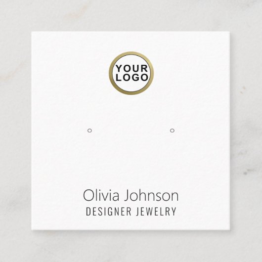 Uw Logo sieraden oorbel display Visitekaartje (Voorkant)