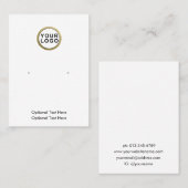 Uw Logo sieraden oorbel display Visitekaartje (Voorkant / Achterkant)