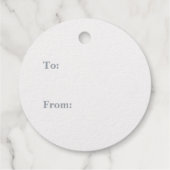 Uw Logo Silver Foil Gift Label (Achterkant)