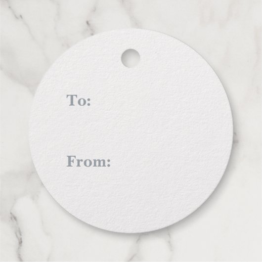 Uw Logo Silver Foil Gift Label (Achterkant)