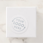 Uw Logo Silver Foil Gift Label (Met doos)