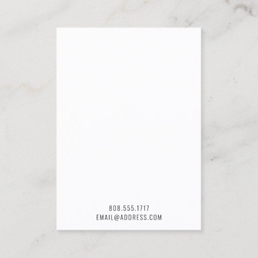 Uw Logo Silver Marble Ketting Display Kaarten Visitekaartje (Achterkant)