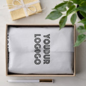 Uw Logo Simpel Herhalend Logo | Wit Tissuepapier (Geschenk)