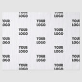 Uw Logo Simpel Herhalend Logo | Wit Tissuepapier (Voorkant)