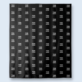 Uw Logo Simpel Herhalend Logo | Zwart Wandkleed