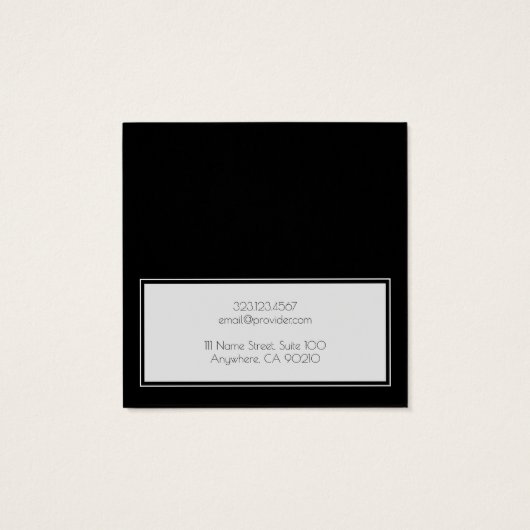 Uw Logo Simple Black Earring Display Kaart (Achterkant)