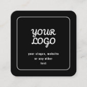 Uw Logo & Slogan of andere tekst | Zwart-wit Informatiekaartje (Voorkant)