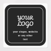 Uw Logo & Slogan of andere tekst | Zwart-wit Labels (Design 2)