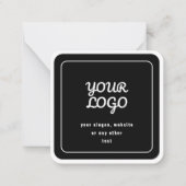 Uw Logo & Slogan of andere tekst | Zwart-wit Notitiekaartje (Voorkant)