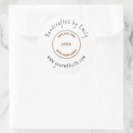 Uw Logo Small Craft Business-website Ronde Sticker