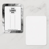 Uw Logo Smokey Gothic Bow Hair Clip Display Kaart Visitekaartje (Voorkant / Achterkant)