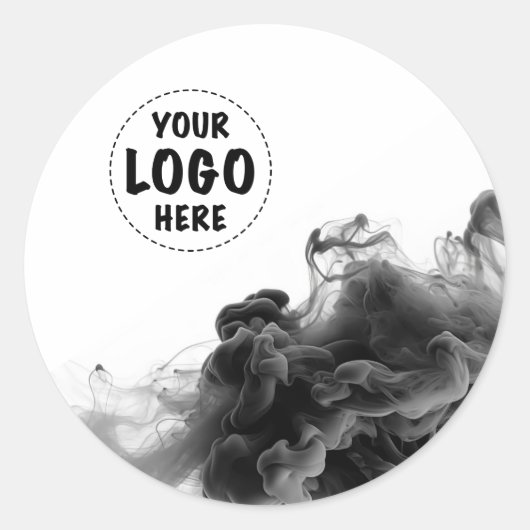 Uw Logo Smokey Gothic productlabel Ronde Sticker (Voorkant)