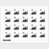 Uw Logo Smokey Gothic productlabel Vierkante Sticker (Vel)