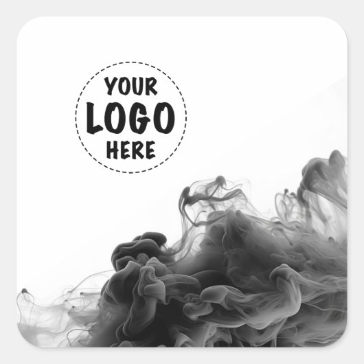 Uw Logo Smokey Gothic productlabel Vierkante Sticker (Voorkant)