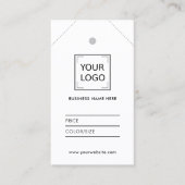 Uw Logo Social Media Minimale Prijs Label DIY (Voorkant)