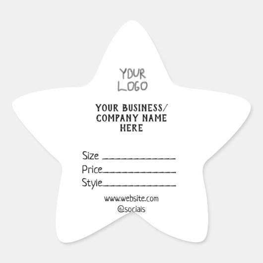 Uw logo social media QR code Prijs labels (Voorkant)